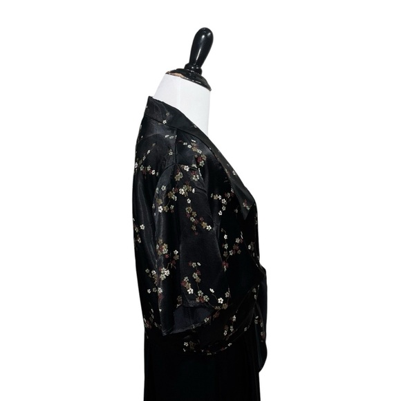 II Real Women's Size 14 Evening Maxi Dress and Bolero Jacket Set Silk Look 1980s - Picture 6 of 12